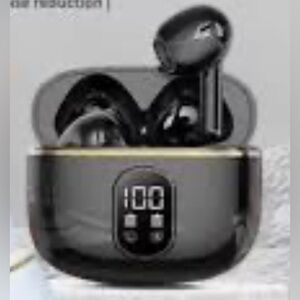 Wireless Black Earbud Headphones